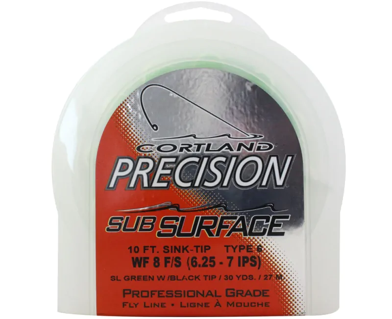 Cortland Precision Subsurface 10ft Sink Tip Fly Lines - Fly Fishing Sinking  Line