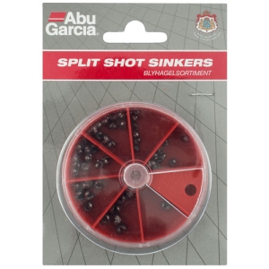 Abu Garcia Assorted Split Shot Sinkers Dispensers - Splitshots Weights