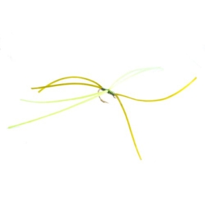 Fario 8 Leg Mirage Olive and Chartreuse Worm - Trout Flies