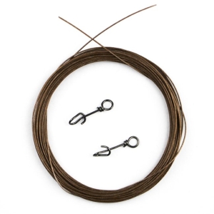 Fulling Mill 49 Strand Trace Wire With Clips - Pike Fly Traces
