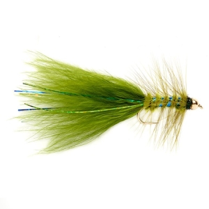 Fulling Mill Mini Weighted Black and Green Snake - Trout Flies