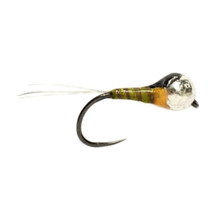 Fulling Mill Perdigon Olive Hot Spot Barbless - Angling Active