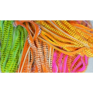 Hareline Magnum Tiger Barred Rabbit Strips - Fur Hair Fly Tying Materials
