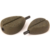 Fox Camotex In-Line Flat Pear Leads - Coarse Fishing Weights