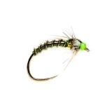Fulling Mill Slow Sink Buzzer Olive Barbless - Trout Flies