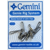 Gemini Genie Swivel N Link Clips - Rig Components Sea Fishing