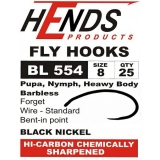 Hends BL554 Barbless Pupa Nymph Heavy Hook - Fly Tying Hooks
