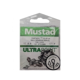 Mustad Ultrapoint Ball Bearing Swivel With Fastach Clip - Sea Fishing Terminal Tackle