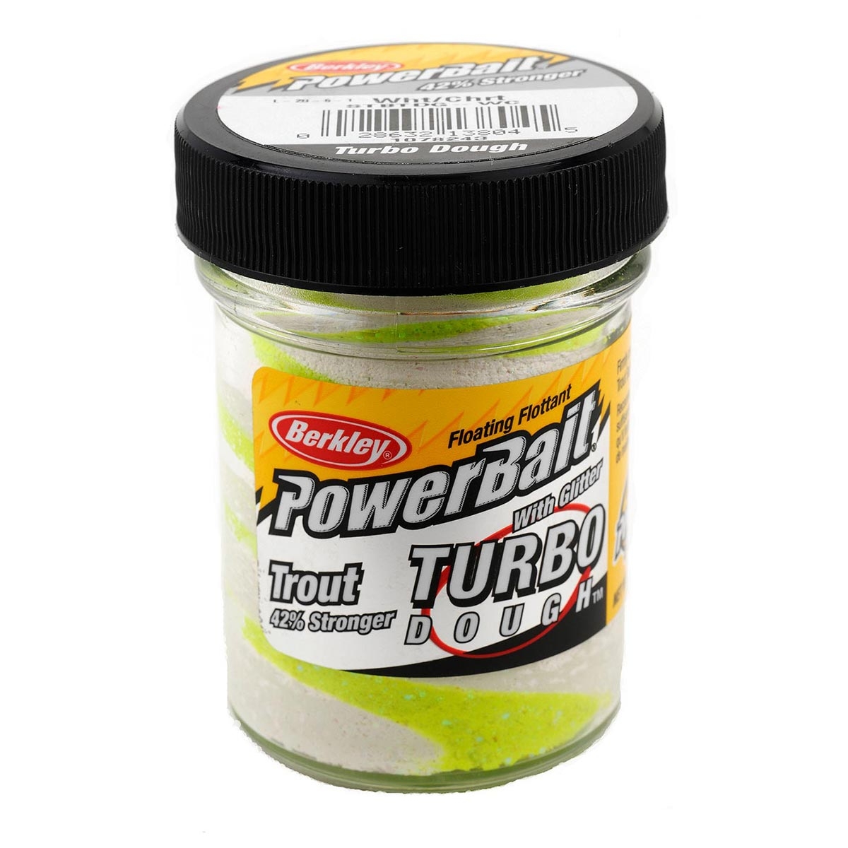 Berkley Powerbait Glitter Turbo Dough-White Chartreuse