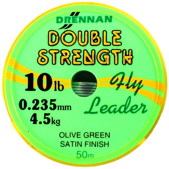 Drennan Double Strength Fly Leader 50m - Fishing Tippet Leader Materials