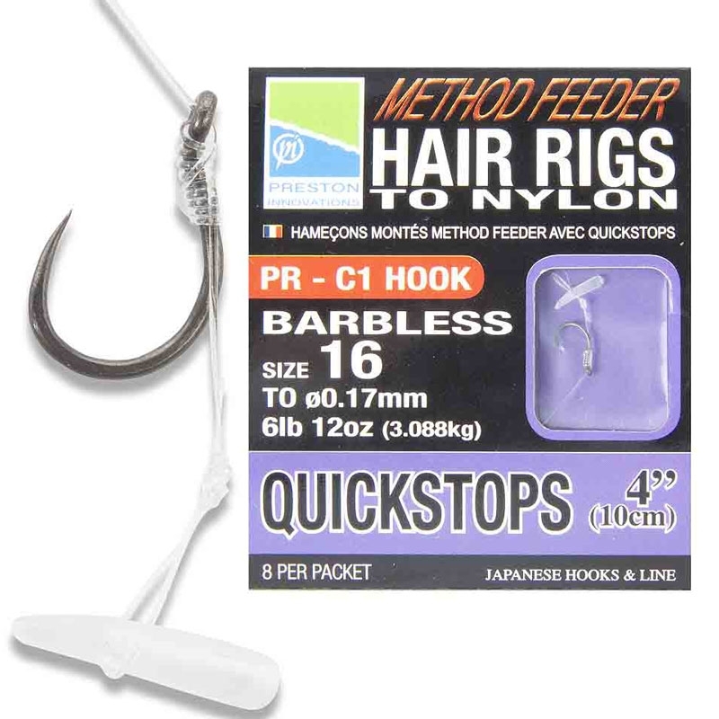 Preston Innovations Method Feeder Hair Rig with Quickstop - Coarse Fishing  Hooks