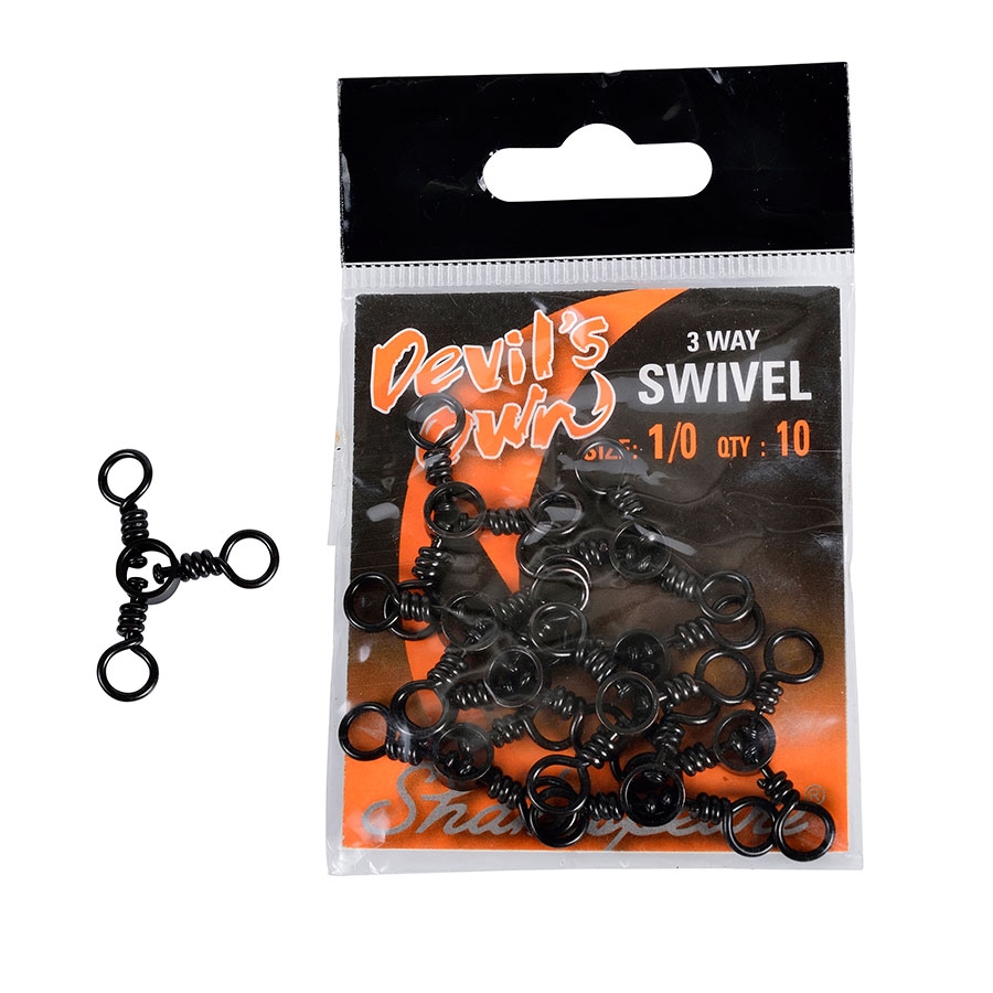 Shakespeare Devil's Own 3 Way Swivel - Fishing Terminal Tackle