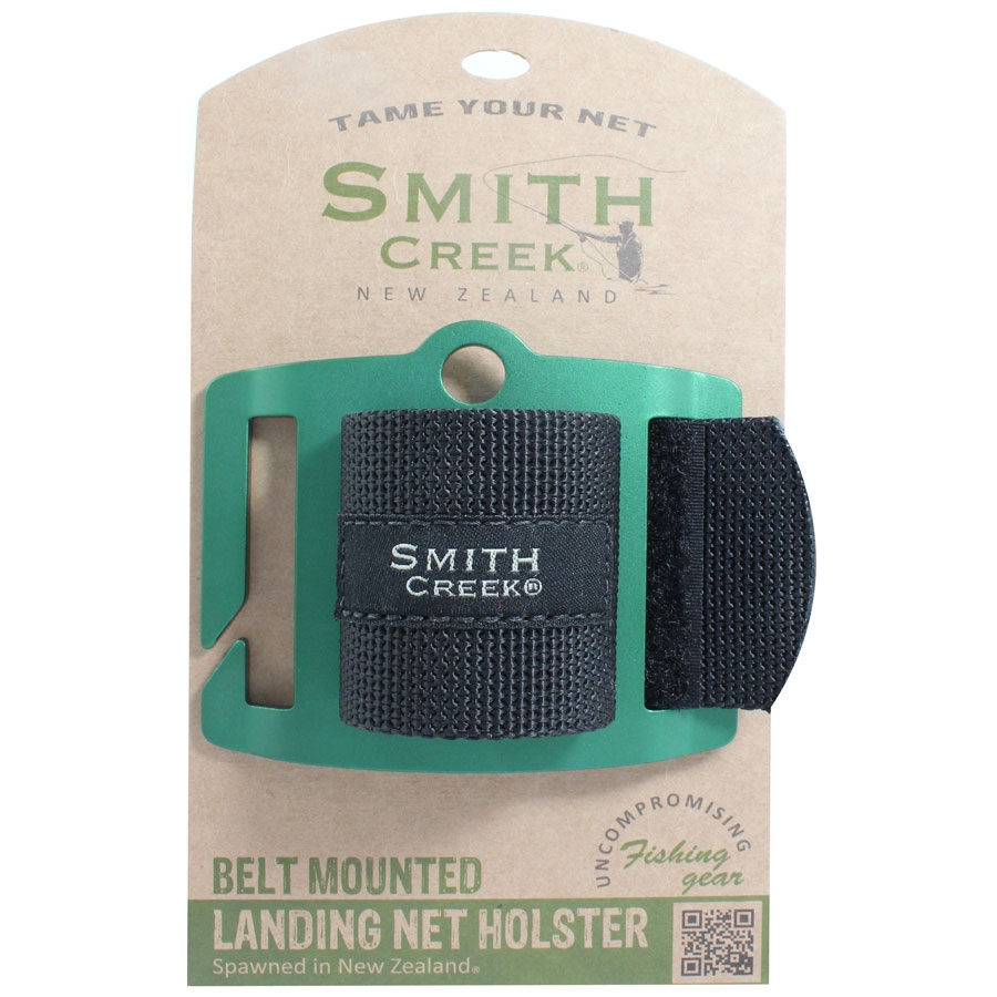 Smith Creek Net Holster, Belt-Mounted Landing Net Holder, Black