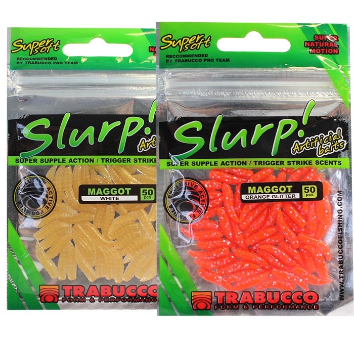 Trabucco Fishing Slurp Maggots - Artificial Soft Baits