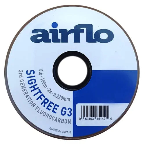 Airflo 100m Sightfree G3 Fluorocarbon Fly Fishing Tippet Leader Material 