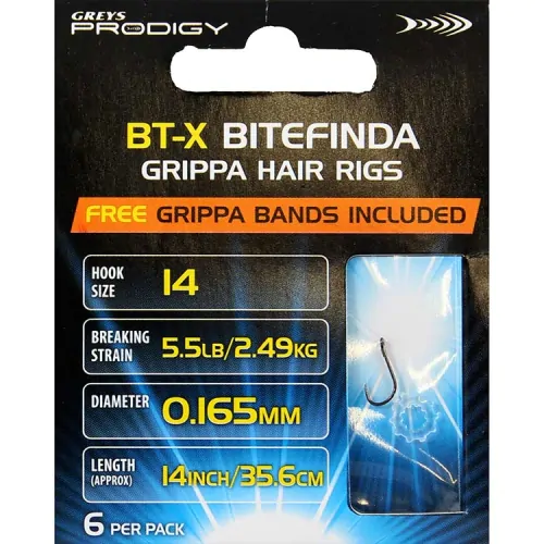 Greys Prodigy BT-X Grippa Hair Rigs All Sizes 