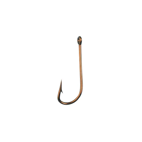 10 Mustad 1665 Barbed Eyed Bronze Fishing Hooks Size 18 