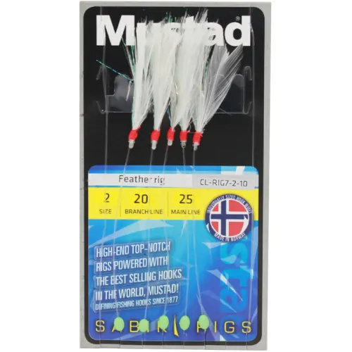 Mustad Feathers Feather Rig Size 2