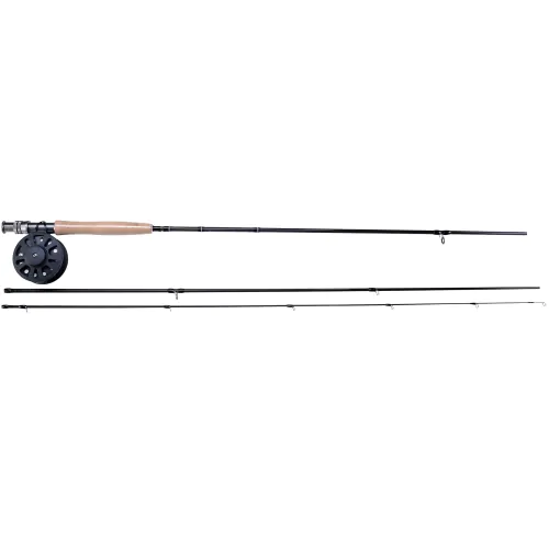 Shakespeare Omni Fly Fishing Combo Fly Rod Reel Line & Backing Full Trout Kit 