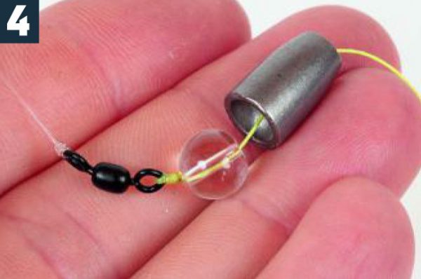 thread on bullet weight and glass bead