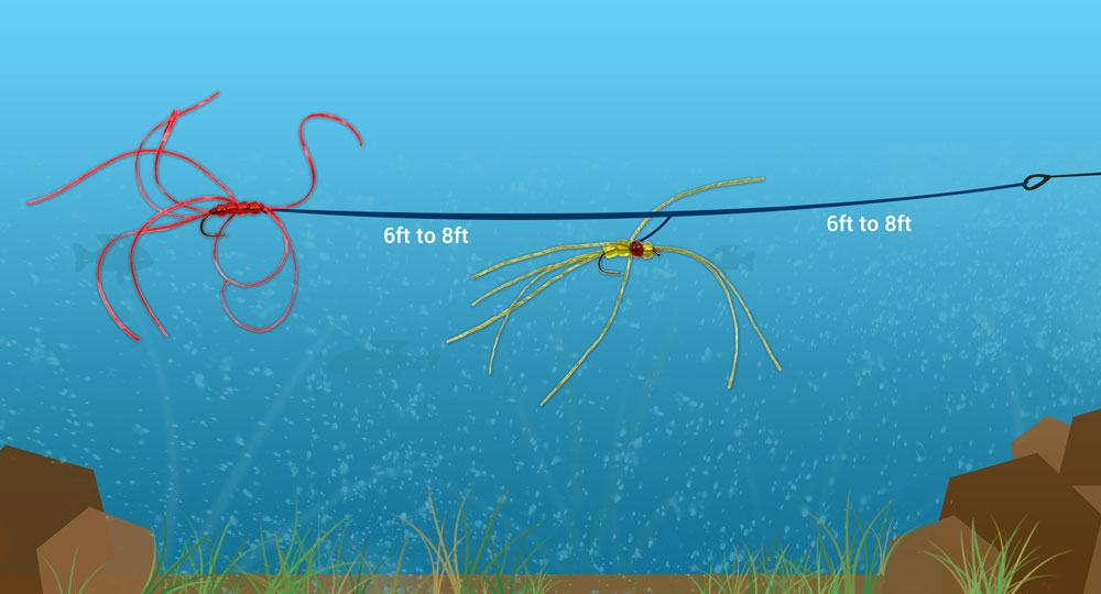 quad worm fishing diagram